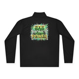 God Money Power Quarter-Zip Pullover — Bold Graphic Faith & Prosperity Pullover