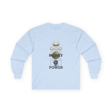 God Money Power Long Sleeve Tee — Faith & Ambition Graphic Shirt