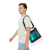 Tote Bag — Retro Neon "God Money Power" Graphic Tote