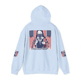 Patriotic Boxer Dog Hoodie — 'God, Money, Power' Americana Pullover