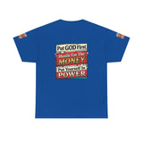 Put GOD First Hustle For The MONEY Tee - Faith & Motivation Graphic T-Shirt