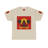 Surf Saint T‑Shirt — Vintage Palm Beach Vibes ("Our Savior Protects" Banner)