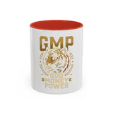 GMP God Money Power Accent Coffee Mug – Gold Tiger Design (11/15oz)
