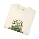 God Power T-Shirt — Faith Graphic Tee with Vintage Tank Illustration