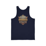 God Money Power Tank Top — Vintage RPG Emblem Graphic Tank