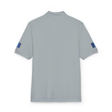 Embroidered Blue Sequin Patch Polo Shirt