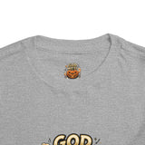 Toddler Tee — "God Money Power" Jack-o'-Lantern Halloween Shirt