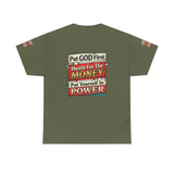 Put GOD First Hustle For The MONEY Tee - Faith & Motivation Graphic T-Shirt