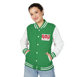 Letterman Jacket — GMP "God Money Power" Red & White Varsity
