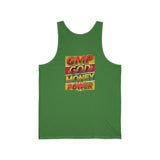 GMP God Money Power Graphic Tank Top — Bold Retro Typography Summer Tank