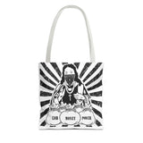 Iconic Madonna Tote Bag — 'God Money Power' Graphic All-Over Print