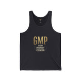 GMP (God Money Power) Gold Logo Tank Top — Inspirational Faith & Hustle Sleeveless Shirt