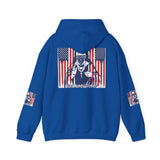 Patriotic Boxer Dog Hoodie — 'God, Money, Power' Americana Pullover