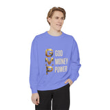 Sweatshirt — G.M.P. Gold Logo "God Money Power" Casual Graphic Sweatshirt