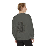 Sweatshirt — GOD MONEY POWER Bold Graphic Crewneck