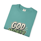 God Money Power Graphic T-Shirt — Bold Retro Faith & Hustle Tee