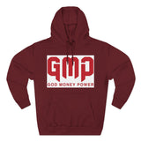 GMP 'God Money Power' Hoodie – Bold Red Logo Fleece Pullover