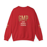 GMP 'God Money Power' White Crewneck Sweatshirt