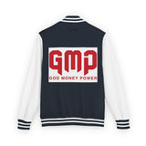 Letterman Jacket — GMP "God Money Power" Red & White Varsity