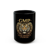 GMP Tiger Black Mug – God Money Power Coffee Cup (11oz/15oz)