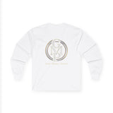 Long Sleeve Tee — Gold Monogram GMP Logo “God, Money, Power”