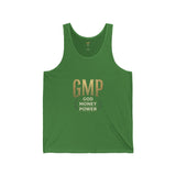 GMP (God Money Power) Gold Logo Tank Top — Inspirational Faith & Hustle Sleeveless Shirt