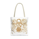 Gold Saint Mary Illustration Tote Bag — Bad Money Power Graphic Tote