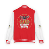 Letterman Jacket — GMP GOD Money Power Red & White Varsity Jacket