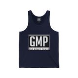 GMP "God Money Power" Tank Top — Bold Monochrome Logo Muscle Tee