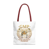 GMP Tiger Tote Bag — "God Money Power" Inspirational Canvas Tote