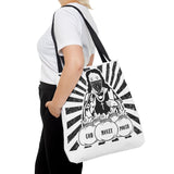 Iconic Madonna Tote Bag — 'God Money Power' Graphic All-Over Print