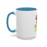 GMP God Money Power Accent Coffee Mug — Colorful Motivational Tea Cup (11/15 oz)