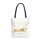Inspirational Faith Tote Bag — "Put God First, Hustle for the Money" All-Over Print