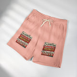 Fleece Sweat Shorts — "Put GOD First, Hustle for the MONEY" Graphic
