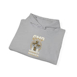Money Power Hoodie — Gold Coin Stack Graphic Hooded Sweatshirt