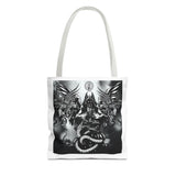 Angel Of Death Gothic Angel & Serpent Art Tote Bag – Dark Mystic Graphic Carryall