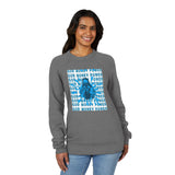 God Money Power Graphic Sweatshirt — Blue Retro Anime Streetwear