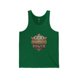 God Money Power Tank Top — Vintage RPG Emblem Graphic Tank