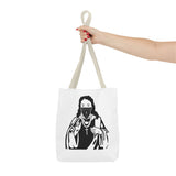 Tote Bag — Saint Icon Graphic Tote with Face Mask (Stencil Black)