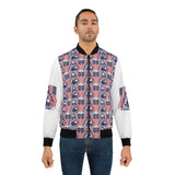 Patriotic Skull & Flag Bomber Jacket