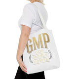GMP Tote Bag - "God Money Power" Gold Lettering Inspirational Canvas Tote