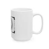 God Money Power Ceramic Mug — Bold Black Graphic Jesus with Bandana (11oz/15oz)