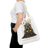 GMP 'Gold Money Power' Tote Bag — Luxurious King on Throne All-Over Print