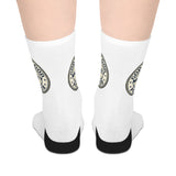 God Money Power- Good Morning Coffee Mid-Length Socks — Vintage Coffee Badge Crew Socks