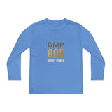 Youth Long Sleeve Tee — GMP GOD Money Power Graphic