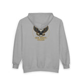 God Money Power (GMP) Eagle Zip Hoodie — Bold Gold Emblem Full-Zip Sweatshirt
