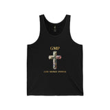GMP Cross Tank Top — "God Money Power" Floral Cross Spiritual Graphic Tank