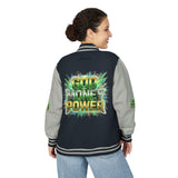 Letterman Jacket — "God Money Power" Varsity Bomber
