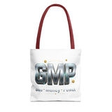 GMP Metallic Logo Tote Bag — God Money Power Graphic Tote