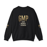 GMP 'God Money Power' White Crewneck Sweatshirt